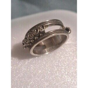 18K Sterling Suarti Indonesia Ring Size 7-8 Balinese Silver PLEASE READ DESC